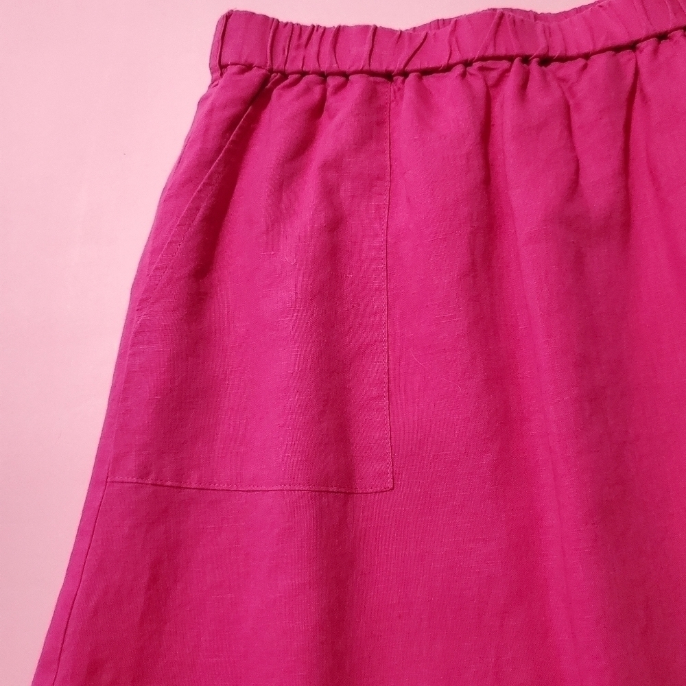 💖 J.Crew Bright Hot Pink Barbie Circle Skirt Pockets Cute - Picture 3 of 5